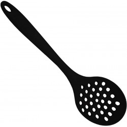 Escumadeira 28cm Silicone Preto Mimo Style